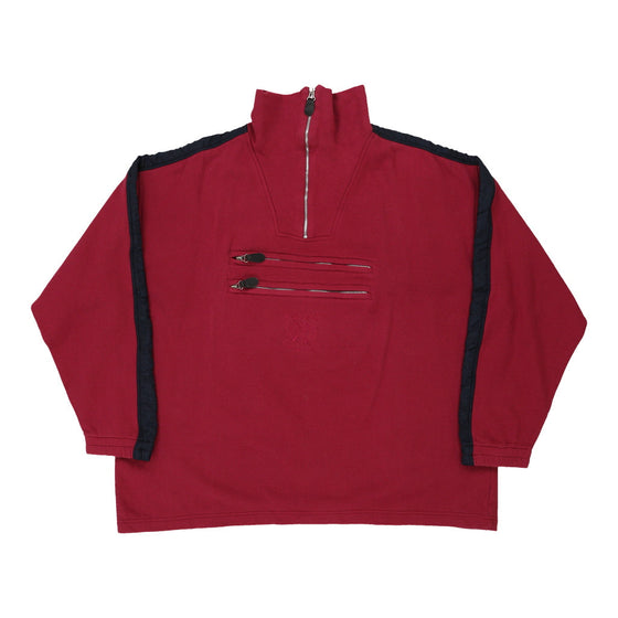 Vintage red High Spirit 1/4 Zip - mens xx-large