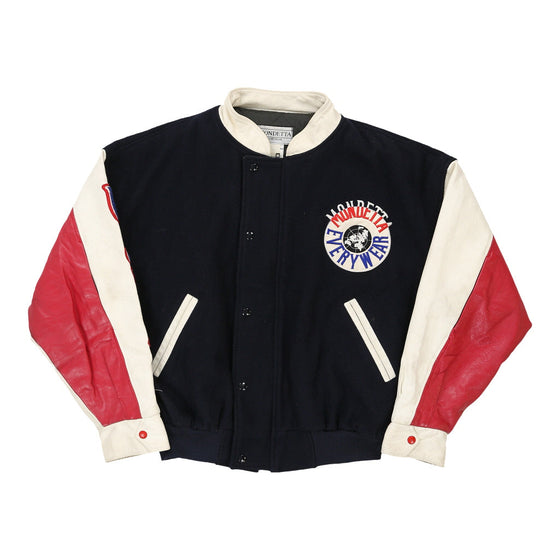 Vintage navy USA Mondetta Varsity Jacket - mens medium