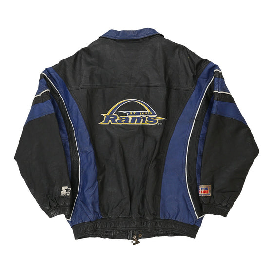 Vintage black St. Louis Rams Starter Varsity Jacket - mens large