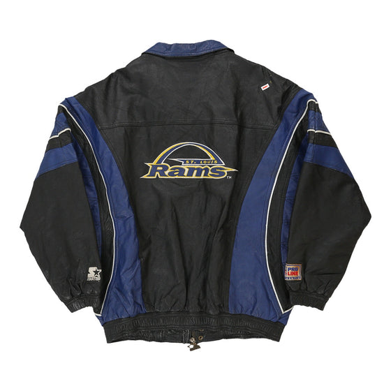 Vintage black St. Louis Rams Starter Varsity Jacket - mens large