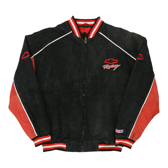 Vintage black Chevrolet Essex Varsity Jacket - mens medium