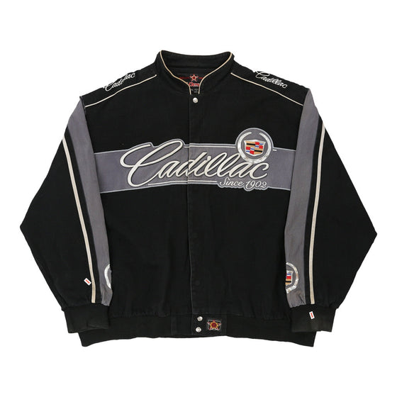 Vintage black Cadillac Jh Designs Varsity Jacket - mens xxxxxx-large