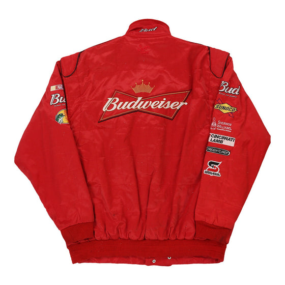 Budweiser Chase Authentics Nascar Varsity Jacket XL Red Polyester Bl