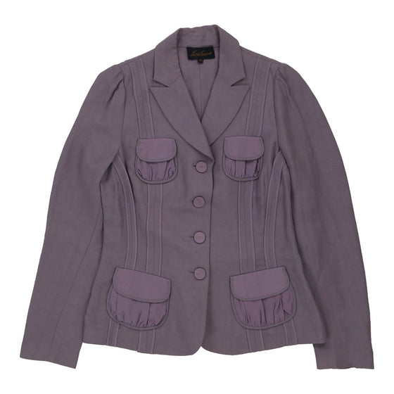 Luisa Spagnoli Blazer - Medium Purple Linen Blend