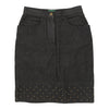 Moschino Mini Denim Skirt - 28W UK 8 Black Cotton