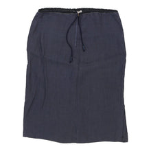  Fendissime Mini Skirt - 32W UK 12 Blue Linen Blend