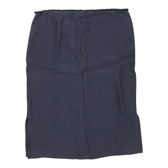 Fendissime Mini Skirt - 32W UK 12 Blue Linen Blend