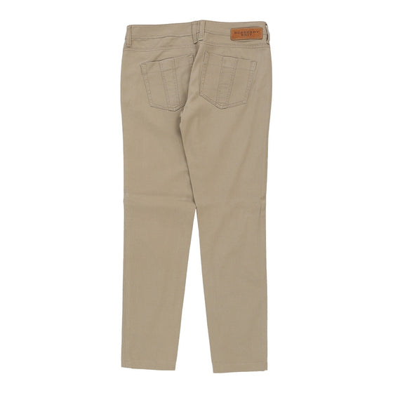 Burberry Brit Trousers - 30W UK 8 Beige Cotton