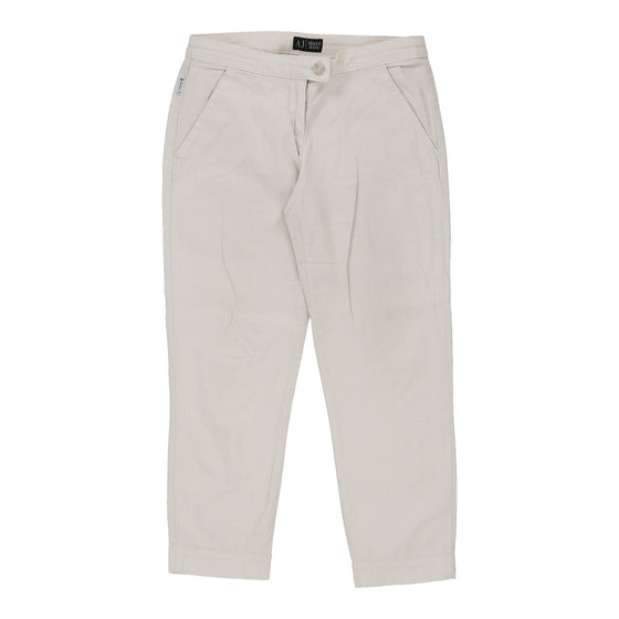 Armani Jeans Trousers - 28W UK 8 White Cotton