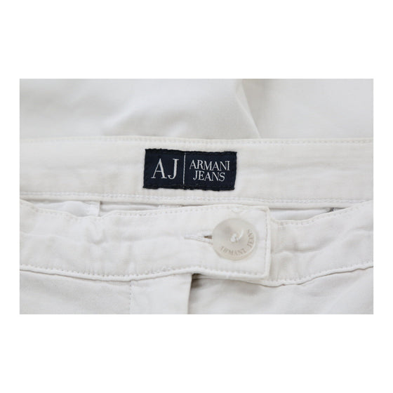 Armani Jeans Trousers - 28W UK 8 White Cotton