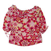 Love Moschino Floral Blouse - Small Red Silk