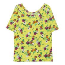  Best Company Floral T-Shirt - Small Yellow Cotton