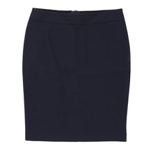  Armani Mini Pencil Skirt - 34W UK 14 Navy Polyester Blend