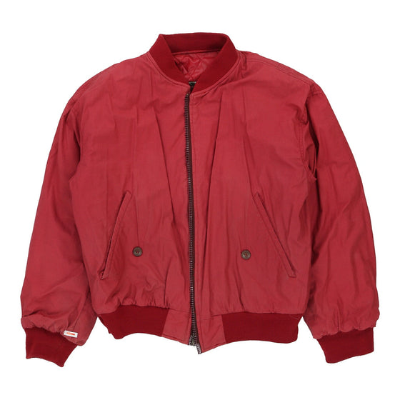 Oaks by Ferre Reversible Bomber Jacket - Large Red Polyester