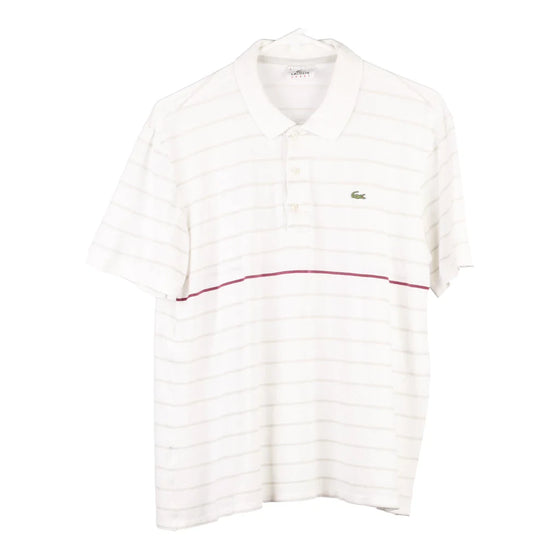 Vintage white Lacoste Polo Shirt - mens medium