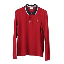  Vintage red Lacoste Long Sleeve Polo Shirt - mens medium