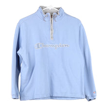  Vintage blue Age 13-14 Champion 1/4 Zip - girls large