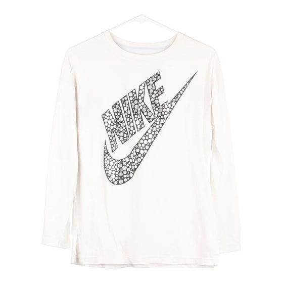 Vintage white Age 14-16 Nike Long Sleeve T-Shirt - girls x-large