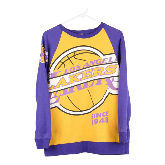 Vintage block colour Lakers Hardwood Classics Nba Sweatshirt - womens large