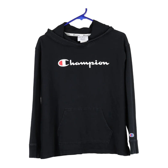 Vintage black Champion Hoodie - womens medium