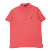 Vintage pink Featherweight Mesh Ralph Lauren Polo Shirt - mens large