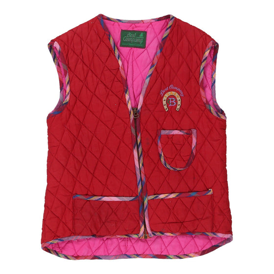 Vintage red 1980s Best Company Gilet - womens large