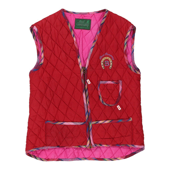 Vintage red 1980s Best Company Gilet - womens large