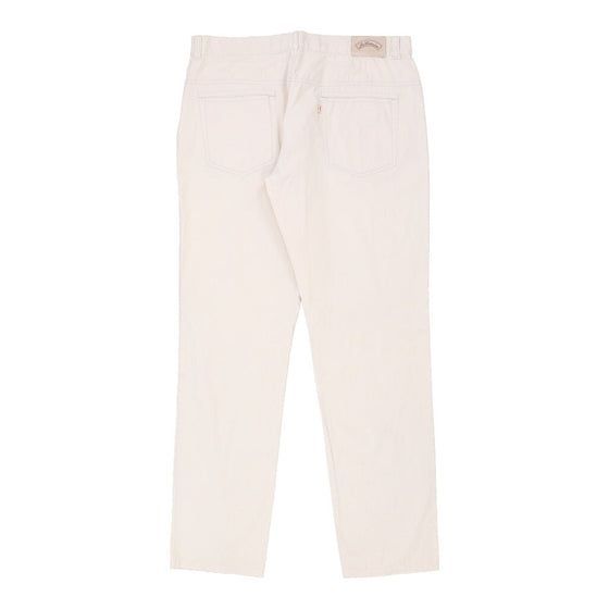 Vintage white Les Copains Trousers - mens 37" waist