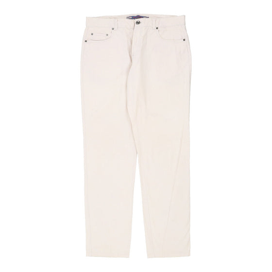 Vintage white Les Copains Trousers - mens 37" waist