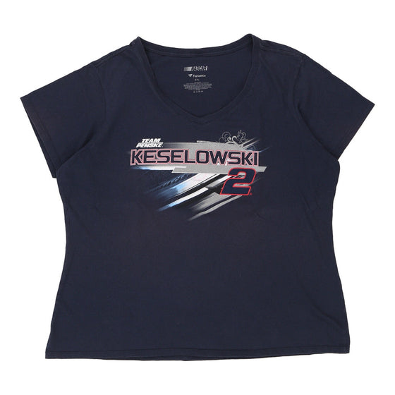 Vintage navy Keselowski Fanatics T-Shirt - womens xx-large