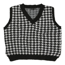  Vintage black Splash Sweater Vest - womens large