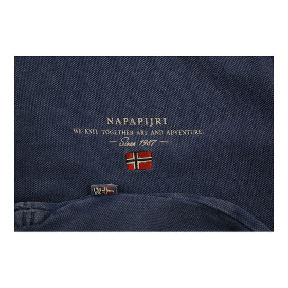 Vintageblue Napapijri Polo Shirt - mens medium