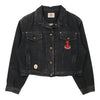 Trussardi Embroidered Denim Jacket - Medium Black Cotton