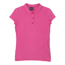  Ea7 Polo Top - Small Pink Cotton