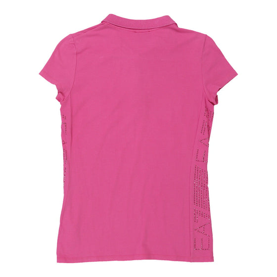 Ea7 Polo Top - Small Pink Cotton