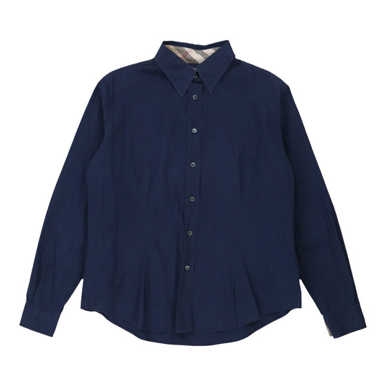 Burberry London Shirt - Large Blue Cotton