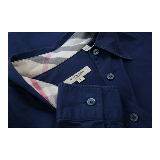 Burberry London Shirt - Large Blue Cotton