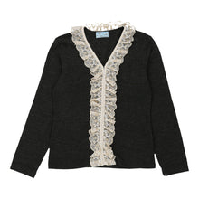  Miss Blumarine Lace Jumper - Small Grey Acrylic Blend