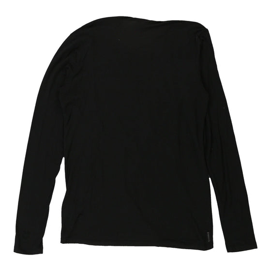 Armani Jeans Long Sleeve Top - XL Black Cotton Blend