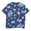 Benetton Floral T-Shirt - Small Blue Cotton