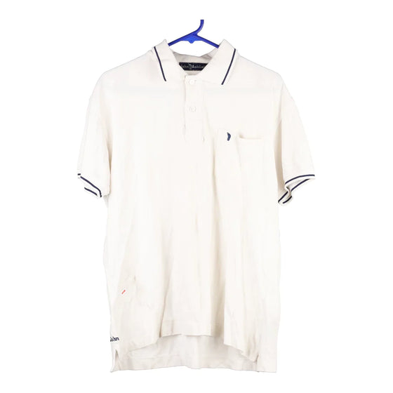 Vintage white Bootleg John Ashfield Polo Shirt - mens large