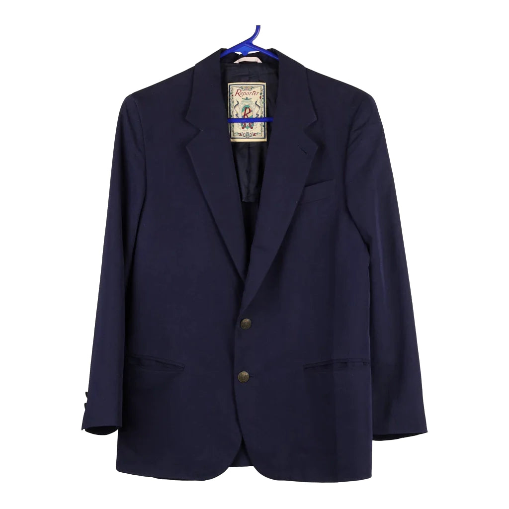 Reporter Blazer - Large Navy Cotton – Thrifted.com