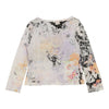 Just Cavalli Floral Long Sleeve Top - Medium White Cotton