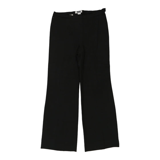 Perte by Krizia Trousers - 32W UK 12 Black Viscose Blend