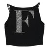 Gianfranco Ferre Cropped Cami Top - Large Black Nylon