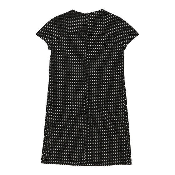 Cheap & Chic Moschino Polka Dot Midi Dress - Large Black & White Cotton