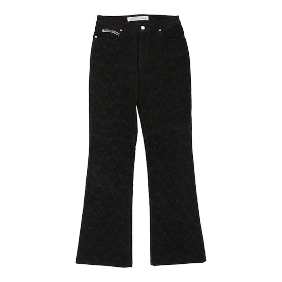 Krizia Embroidered Jeans - 29W UK 8 Black Cotton