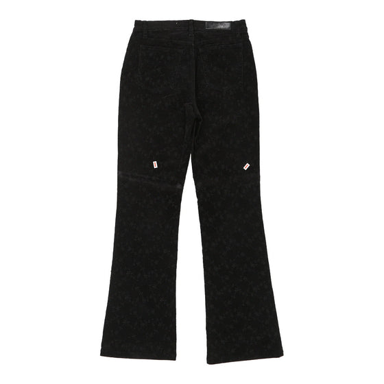 Krizia Embroidered Jeans - 29W UK 8 Black Cotton