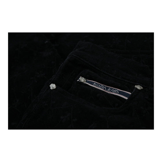 Krizia Embroidered Jeans - 29W UK 8 Black Cotton