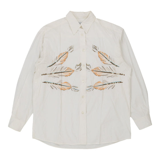 Iceberg Embroidered Shirt - Medium White Cotton